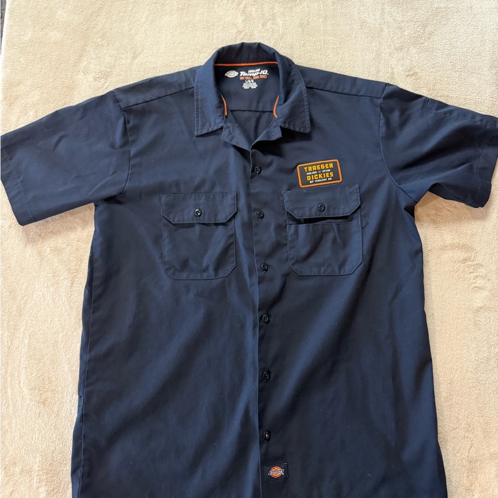 Dickies Navy Blue Traeger Men's Grilling Shirt